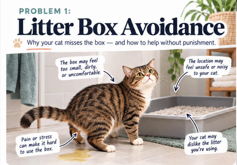 Inside the guide — Problem 1 · Litter Box Avoidance
