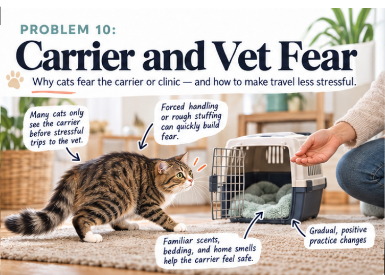 Inside the guide — Problem 10 · Carrier and Vet Fear